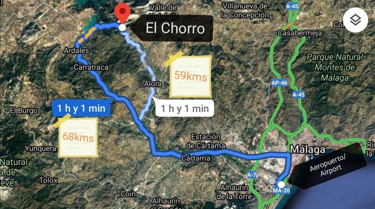 Alojamiento Rural El Paraíso del Chorro Exterior foto